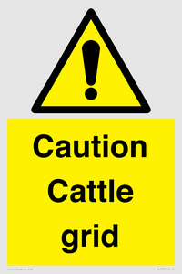 Caution Cattle grid